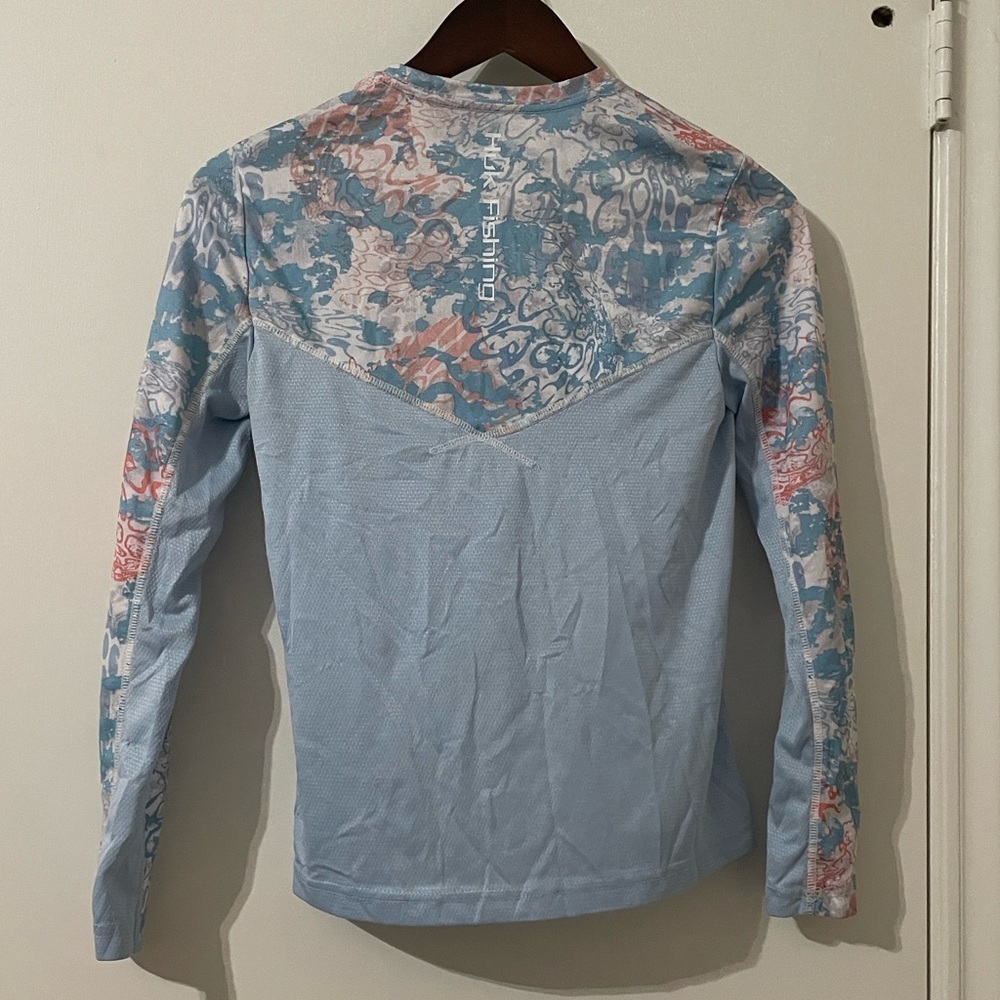 Huk Abstract Blue and Pink Long Sleeve Tee Size XS - Picture 2 of 5